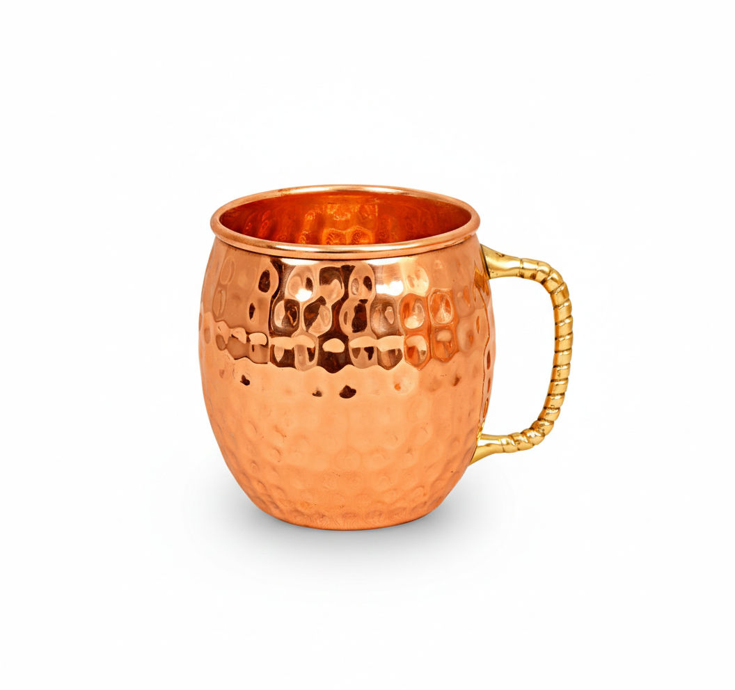 Pure copper hammered design moscow mule beer mug, 600 ML